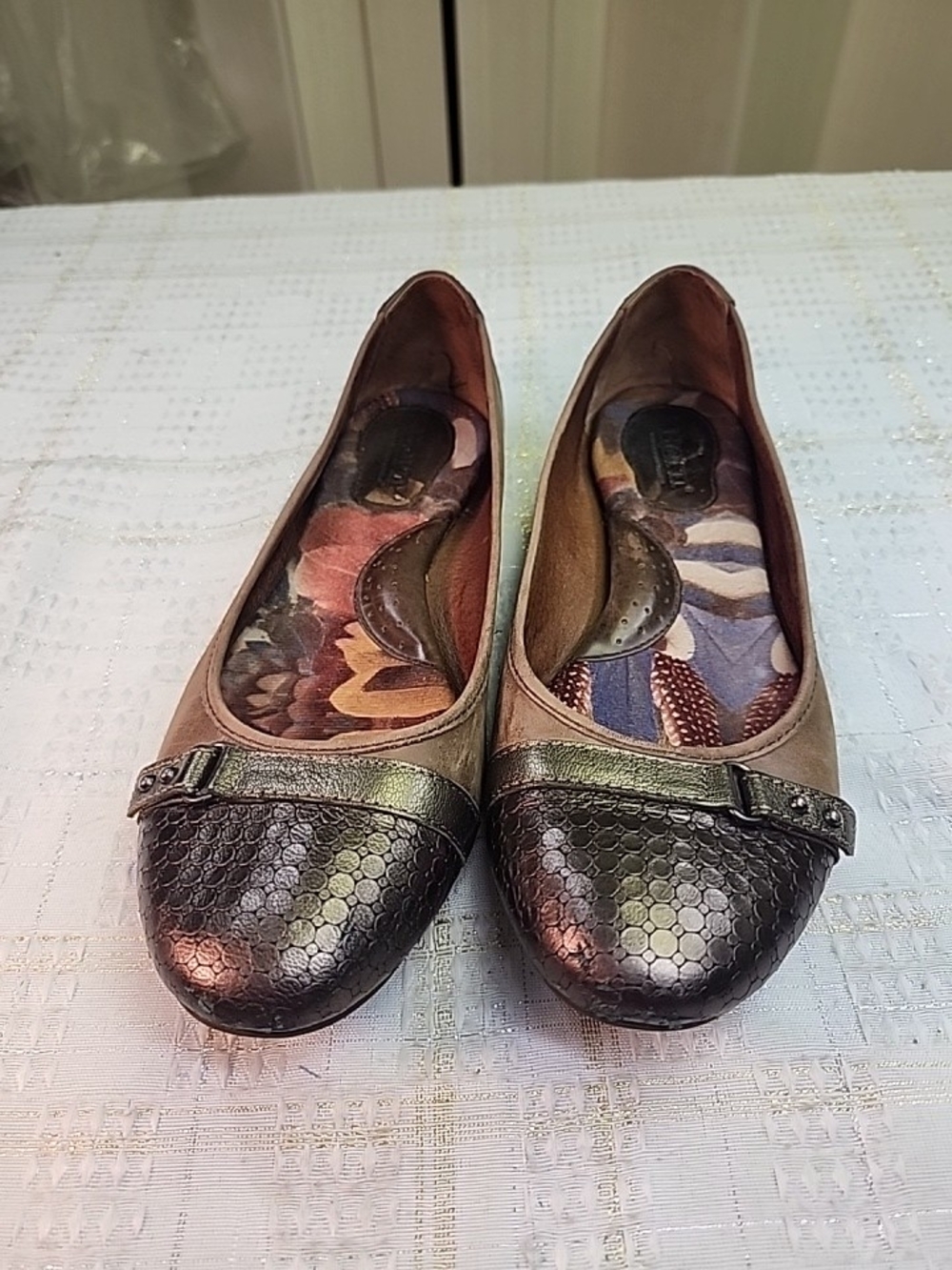 Born Metallic Bronze & Tan Ballet Flats - Picture 6 of 6
